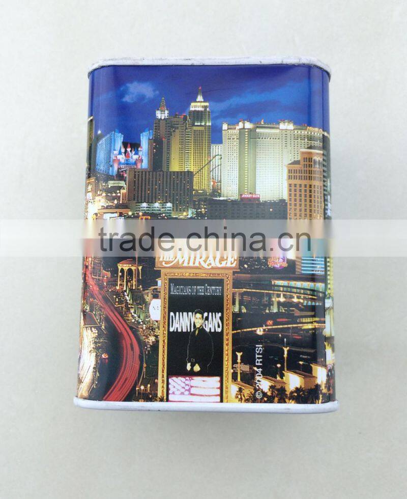 Beautiful House coin bank tin cans