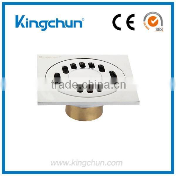 China golden supplier brass floor water sink drain