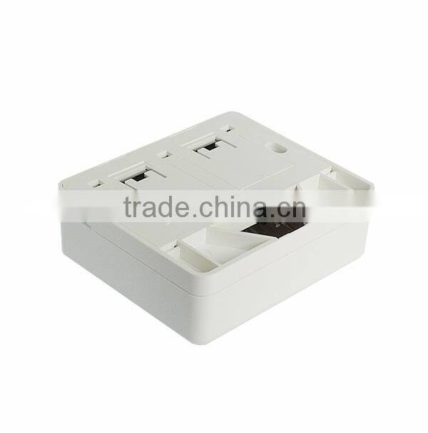 cat5e double ports surface mount plastic electrical boxes