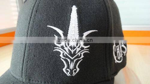 high quality printed green 6 panel fitted baseball hat