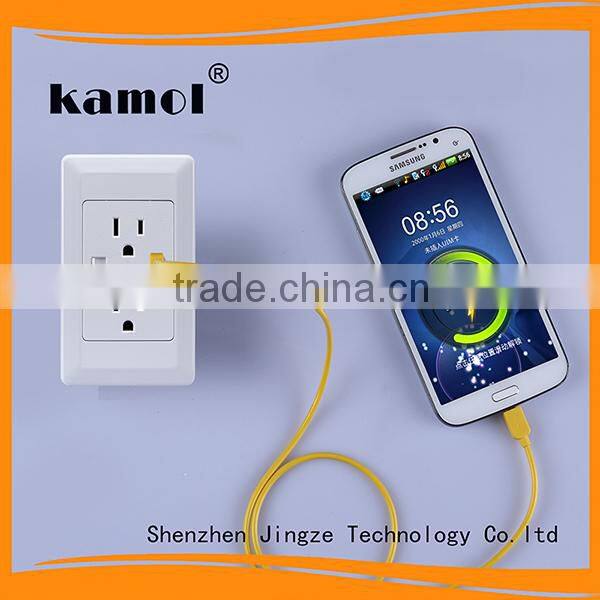best quality smart app female unique design America Mexico standard Double USB socket power outlet charger receptacle with 5V 3A