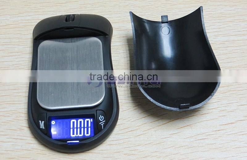 5.3 x 5.2cm Metal Tray 500g x 0.1g Gold Platinum Mouse Electronic Scale