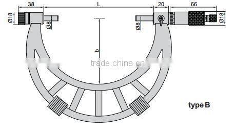 10% off Hot sale ouside micrometer with interchangeable anvils 3206-100A 0-100mm in stock
