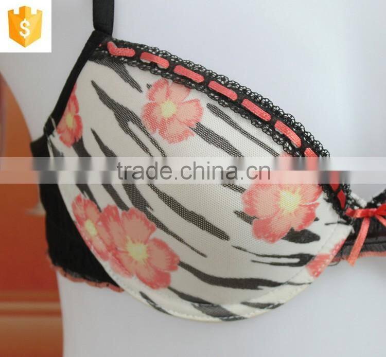 black sexy lace bra,flower printed sexy women bra