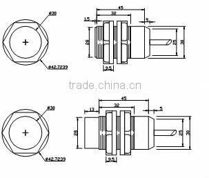 Plastic Tubular M30 / Unshielded /DC10-30V /DC 2-wire / Sensing 15mm / DM-3015D Series / Cylindrical Inductive Proximity Sensors