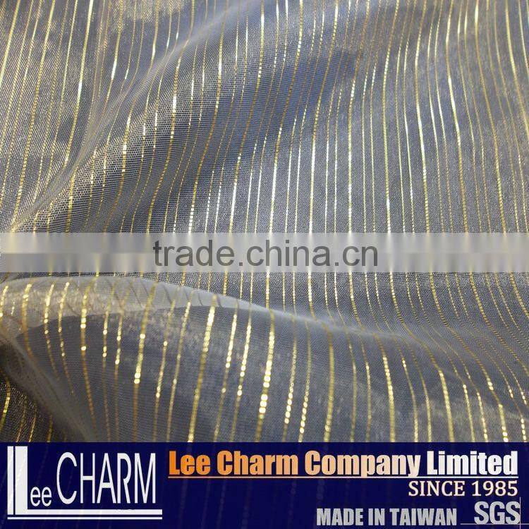 Glitter African Organza Roll Nylon Curtain Fabric