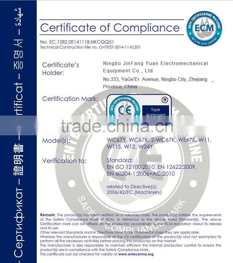 Low price 8 feet plate bending machine press brake cnc metal sheet