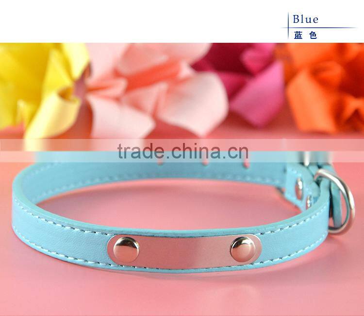Personalized Pet Dog Collars with Name Plate