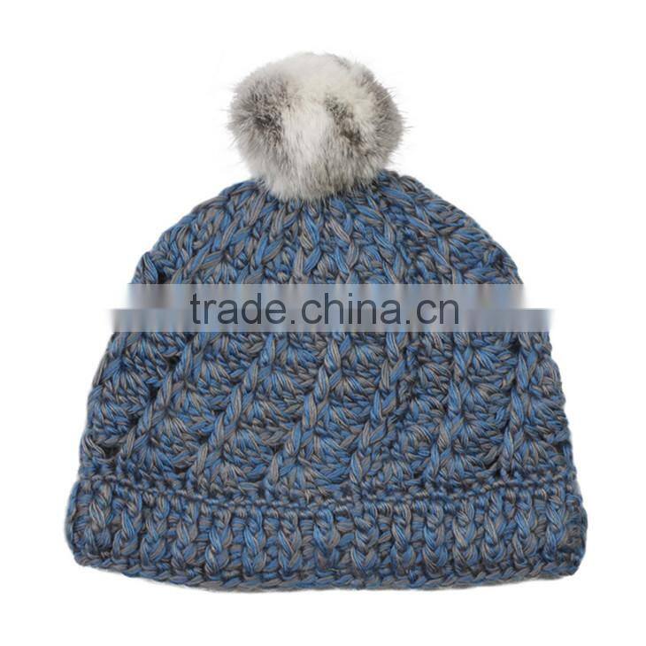Kenmont Brand fashion design custom winter hats with pom poms