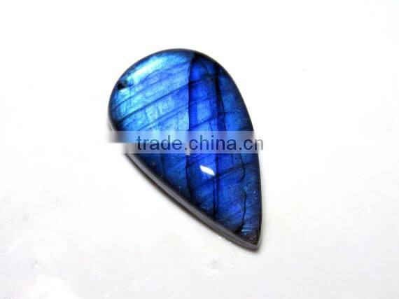 BEST QUALITY! Natural Blue Flash Fire Labradorite Cabochon Pear Shape 19X32MM Approx Good Quality On Whole Sale Price