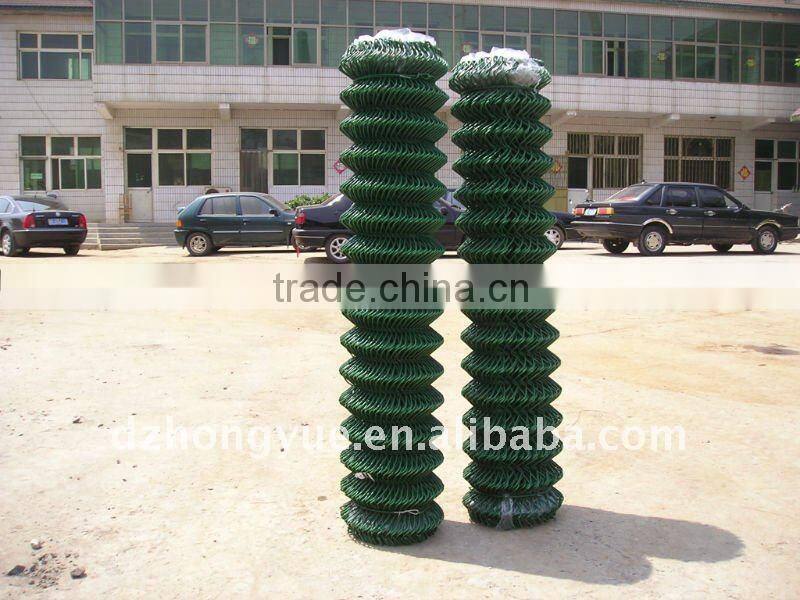 pvc coated diamond shape wire mesh fence