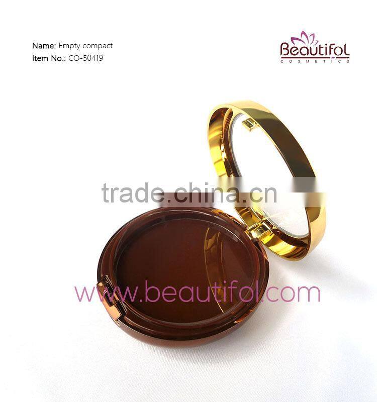 Empty BB cream blush case, round cosmetic compact container