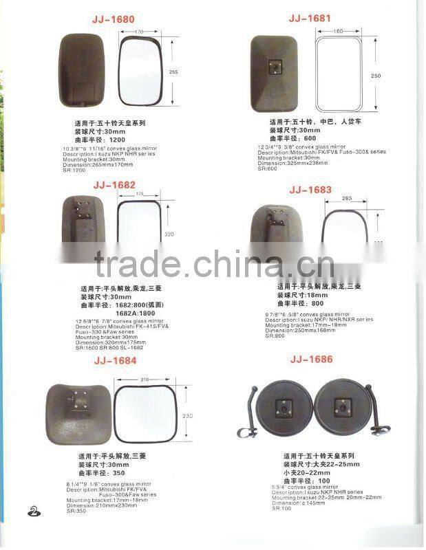 Isuzu NKR NHR 6'' round truck convex review mirror