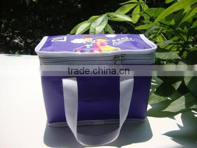 2016 large volume customized size/color food bag non woven polyester frozen food lunch insulated cooler bag