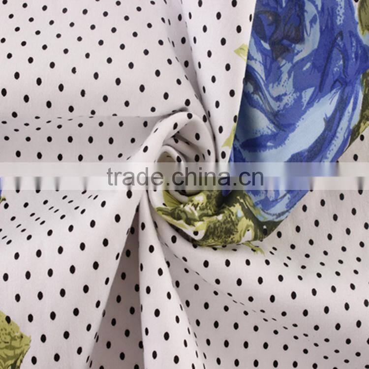 flower and dots print textiles 100% cotton fabric for bulk wholesale clothing