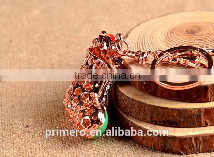 Inlaid Diamond Car Key Chain Christmas Gift Santa Claus Boots Shoes Keychain
