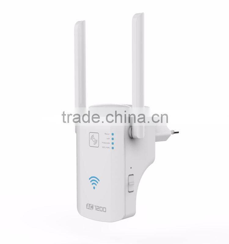 802.11ac 1200M dual band wifi repeater/AP with 5dBi Antennas