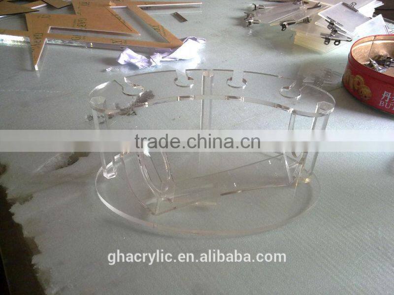 High polished high quality acrylic wine display rack,smooth acrylic wine display rack