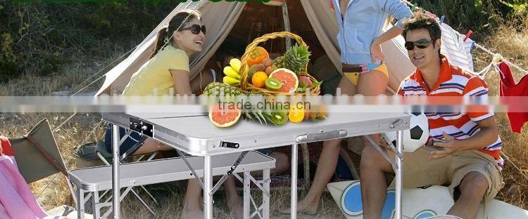 Camping portable aluminum foldable picnic table and chairs