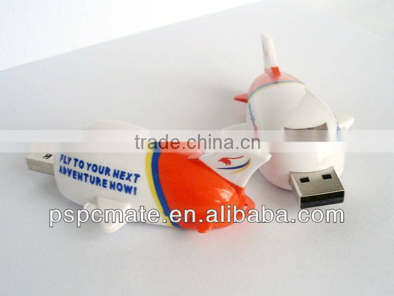 airplane shape flash driver ,OEM logo usb flash memory /good for given away