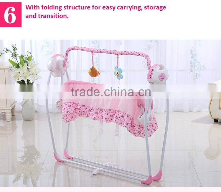 Lovely Musical Baby Rocking bed,Kid swing bed &crib