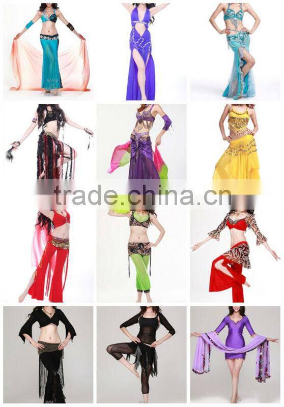 Gradient Belly Dancing Veils silk fabric dance veil