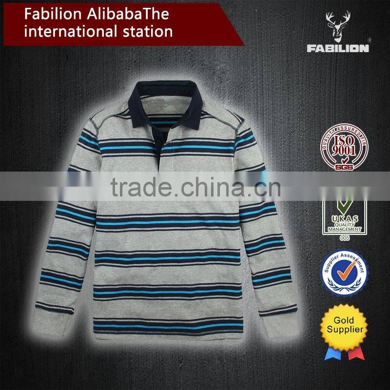 2016 OEM wholesale china men's fashion color stripe for softextile polo shirt