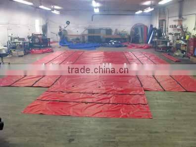 Tearing Resistant Steel Tarp 16' x 27' RED With Flap