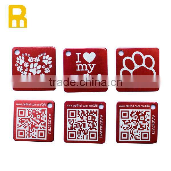 Dog tag type PVC plastic nfc pet id tag