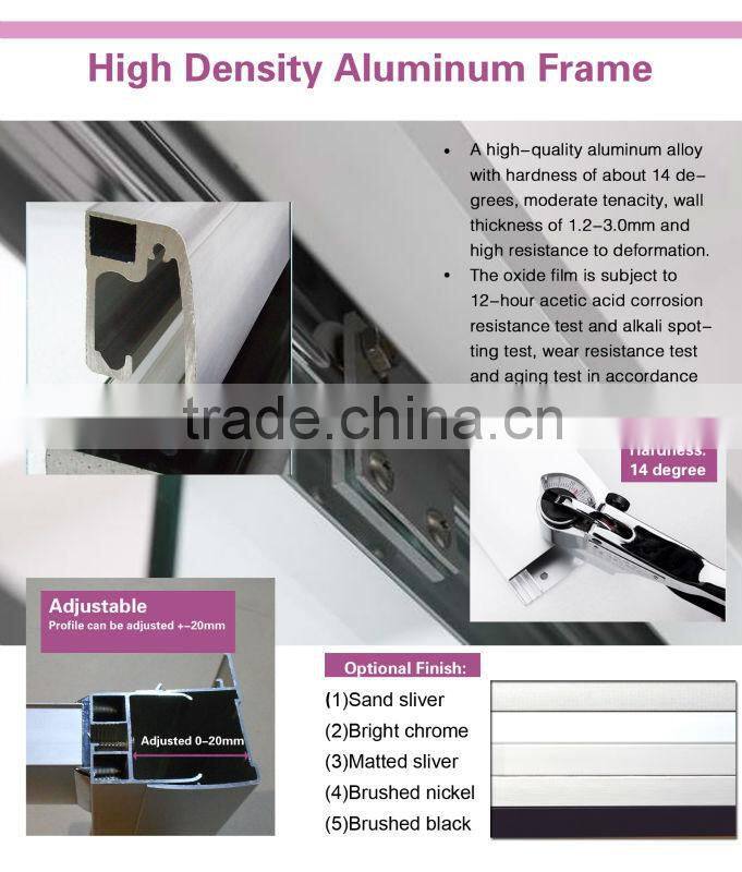 Aluminum Frame Cheap Sliding Glass Shower Door