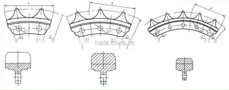 OEM bulldozer undercarriage parts D53 Segement Group 131-27-61710 Sprocket Rim