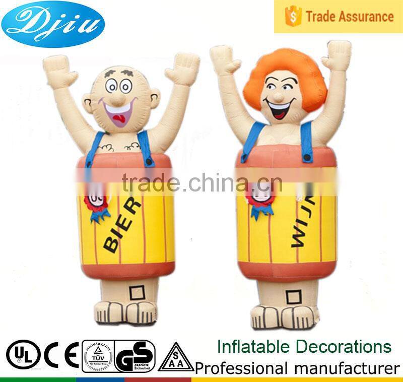 DJ-GG-101 New yellow inflatable advertising Draft beer outdoor decoration