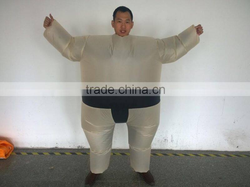 Adult Inflatable Sumo Wrestler Costume Halloween Blow Up Novelty Fat Man Suite