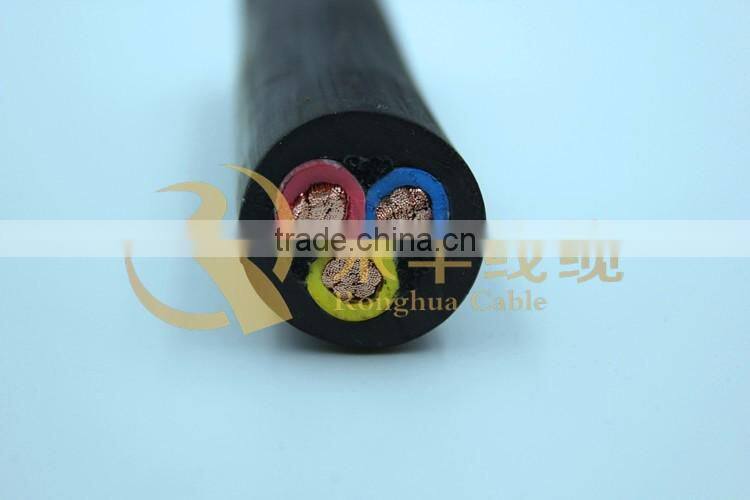 Rubber Insulated and Sheathed Submersible Pump Waterproof Electrical Cable