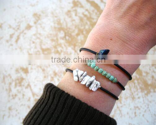 Turquoise Bracelet, Turquoise Stone Cuff Bounce Back Bracelet, Handmade Turquoise Jewelry