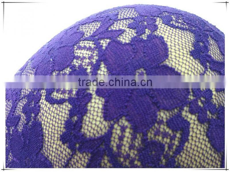 Hottest Sexy Purple Lace Lingerie Invisible Bra For Low-neck Tops Bra Sponge