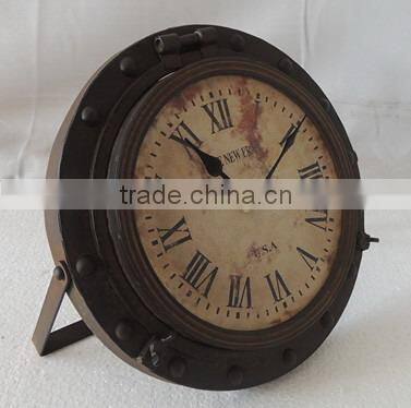 French cottage metal unique desk clock