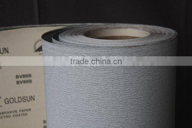 Anti-clog silicon carbide coated sandpaper roll with kraft paper for wood, hard coating surface, metal & alloy grinding