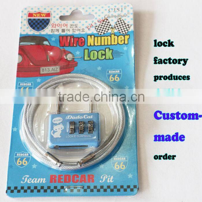 Zinc alloy cute combination lock for luggage