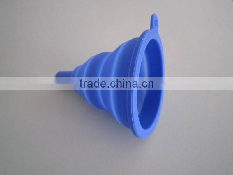 Food grade folding silicone rubber funnel easy to carrying