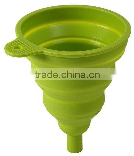 Food grade folding silicone rubber funnel easy to carrying
