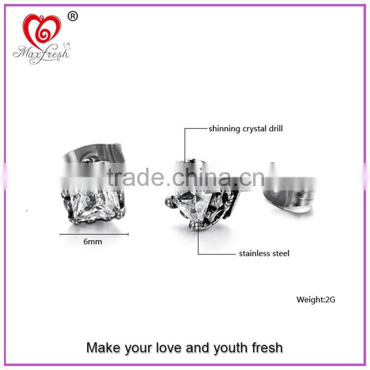316L Stainless Steel Earrings Fancy Earring Stud Wholesale Tiny Cool Latest Fashion Women Stainless Steel Earring 2015