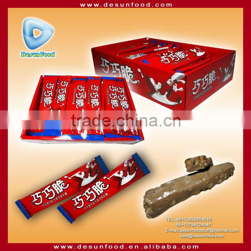 Chocolate coated nougat candy