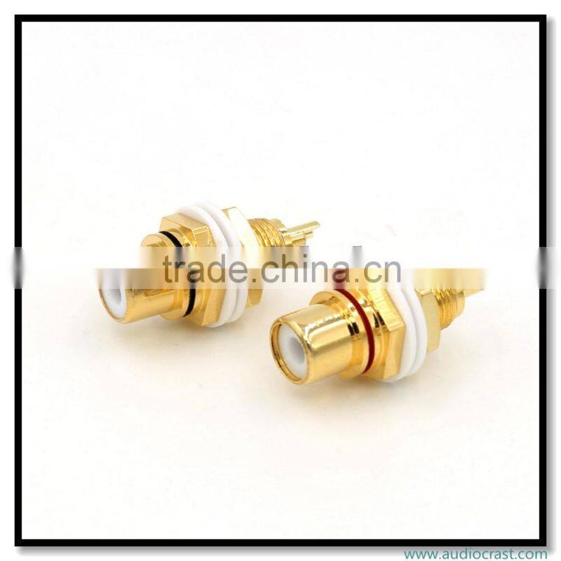 HIFI Audio OEM RCA Phono Chassis Panel Mount RCA female Socket Metal Connectors