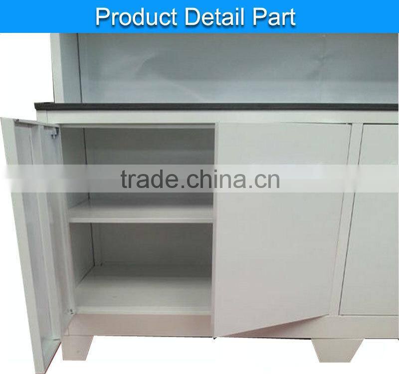 High Quality India Kitchen Stainless Steel Cabinet Shelves with Three Doors Cabinet