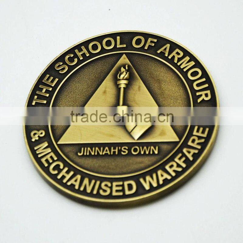 Wholesale custom antique brass souvenir coin