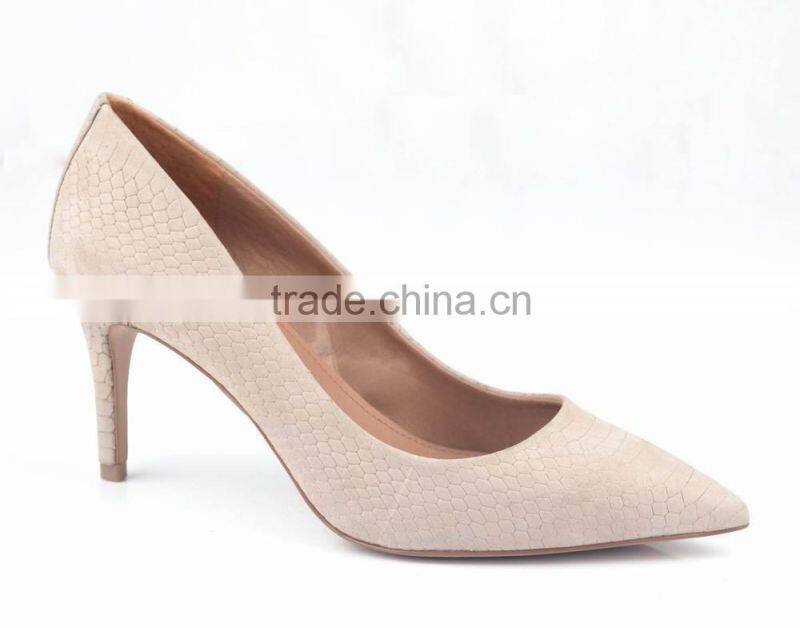 china new style genuine leather women fashion high heel shoes 2014