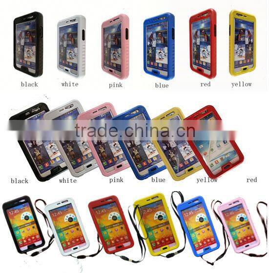 For Samsung Compatible Brand and PC + Silicone Material universal waterproof case for Samsung galaxy note3