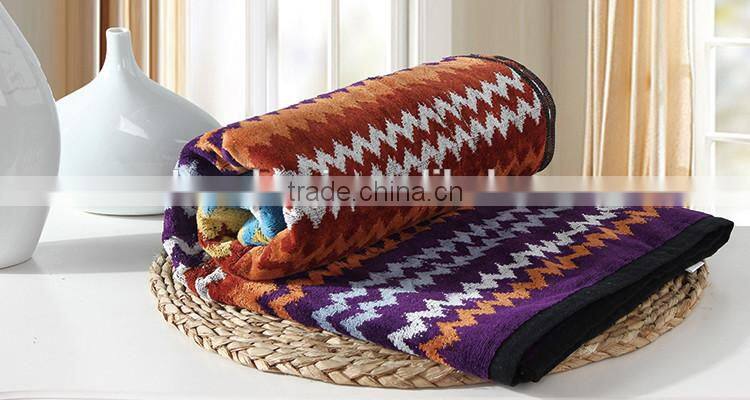 VEKEN home textile yarn dyed wholesale large 100% cotton beach towel