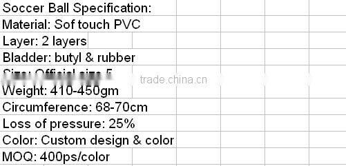 MOQ1000 world cup soccer ball